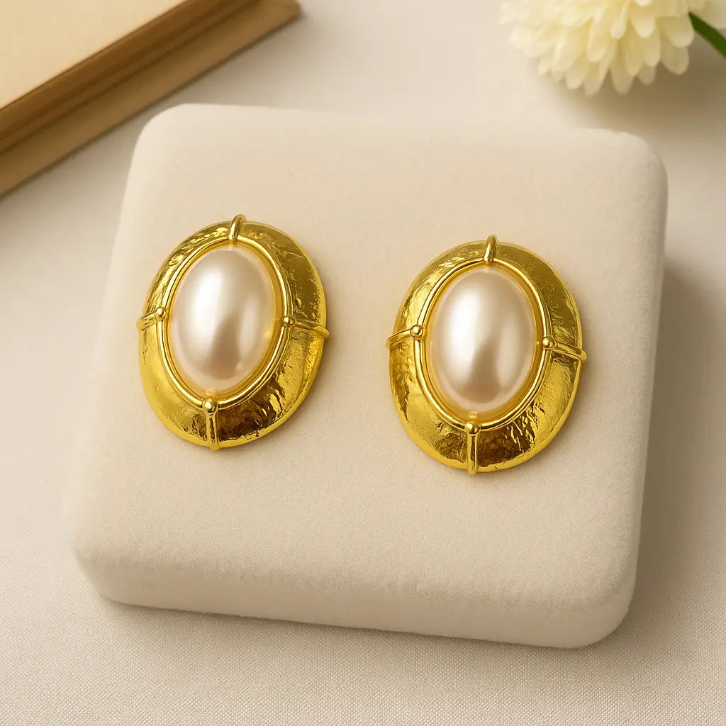 Statement Pearl Earrings lifestylebysparsh.com