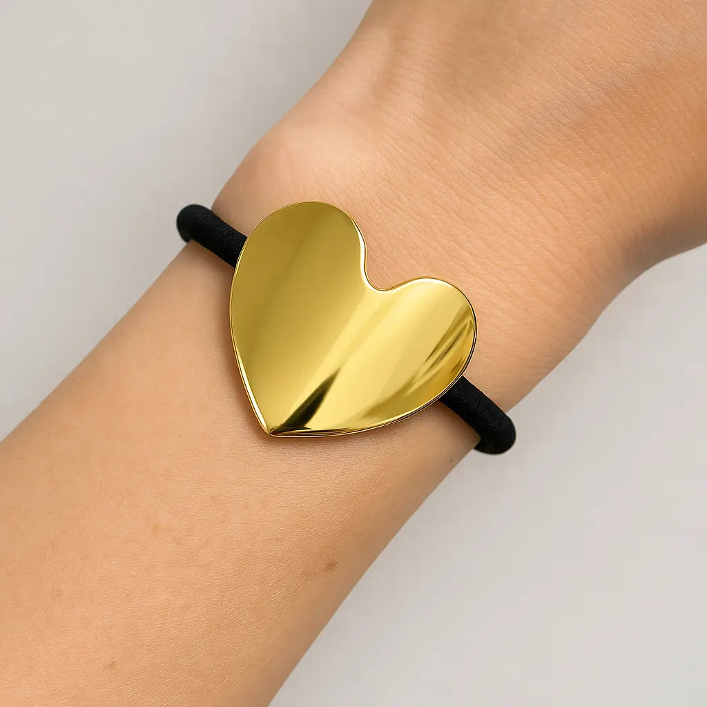 "💛 Buy Heart-Shaped Gold Hair Tie | Sparsh Jewel – Elegant & Stylish Accessories ✨" lifestylebysparsh.in