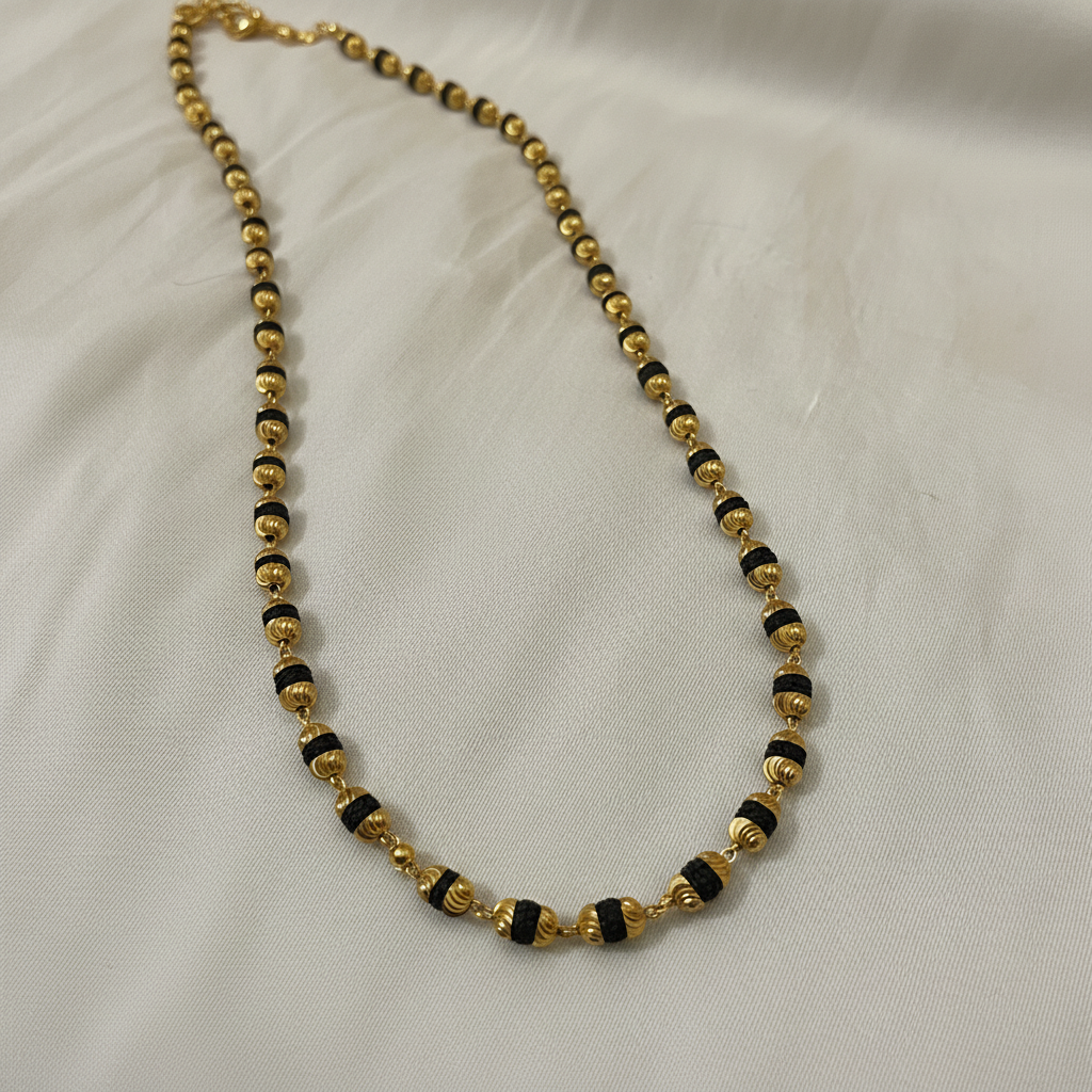 4mm Rudraksha necklace - cream background