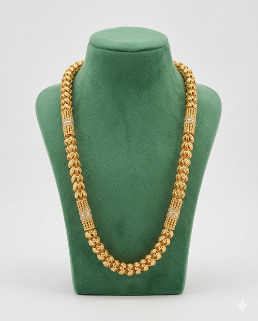 Men's Heavy Designer Diamond Chain | 1 Gram Gold Plated | 24 Inch