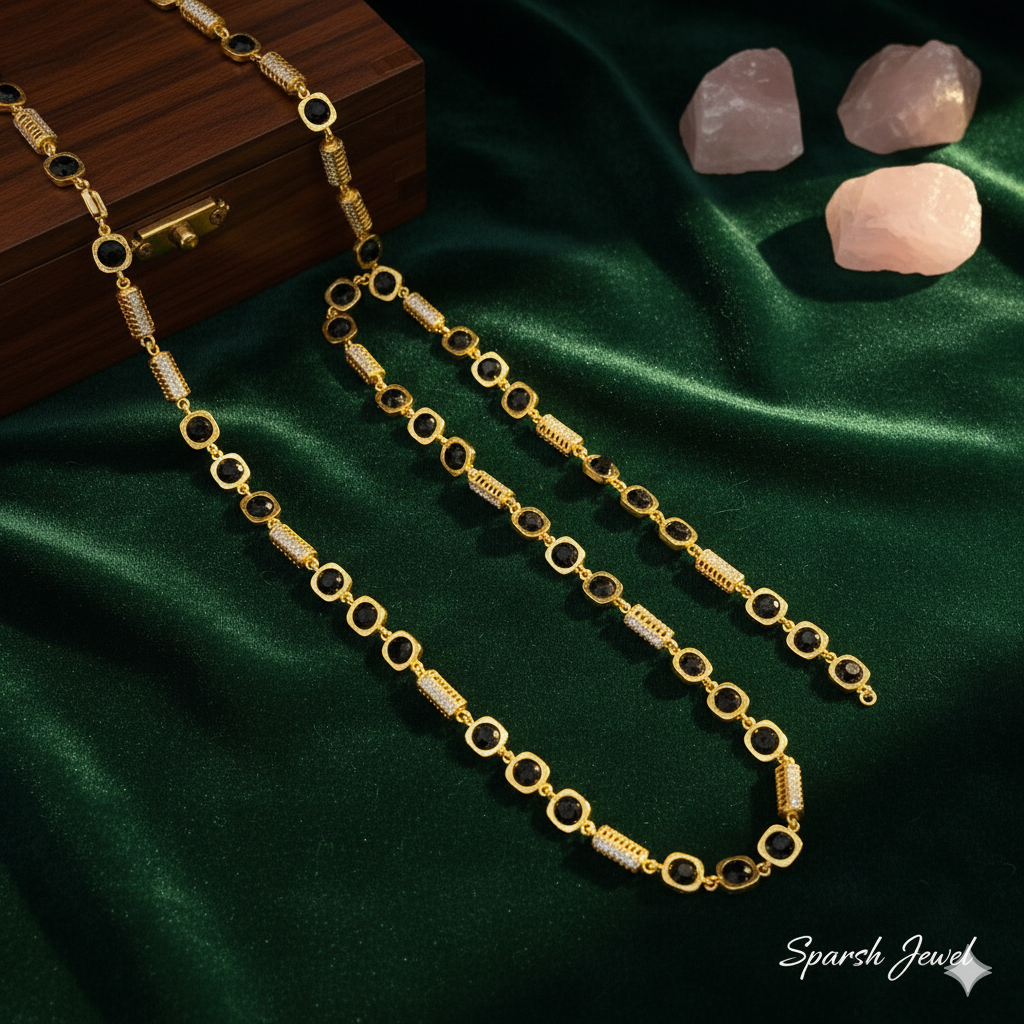 Exclusive Diamond Beads Gold Plated Rudraksha Mala lifestylebysparsh.in