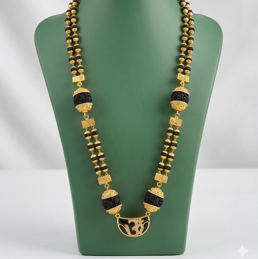 Ek Mukhi Om Pendant Rudraksha Mala