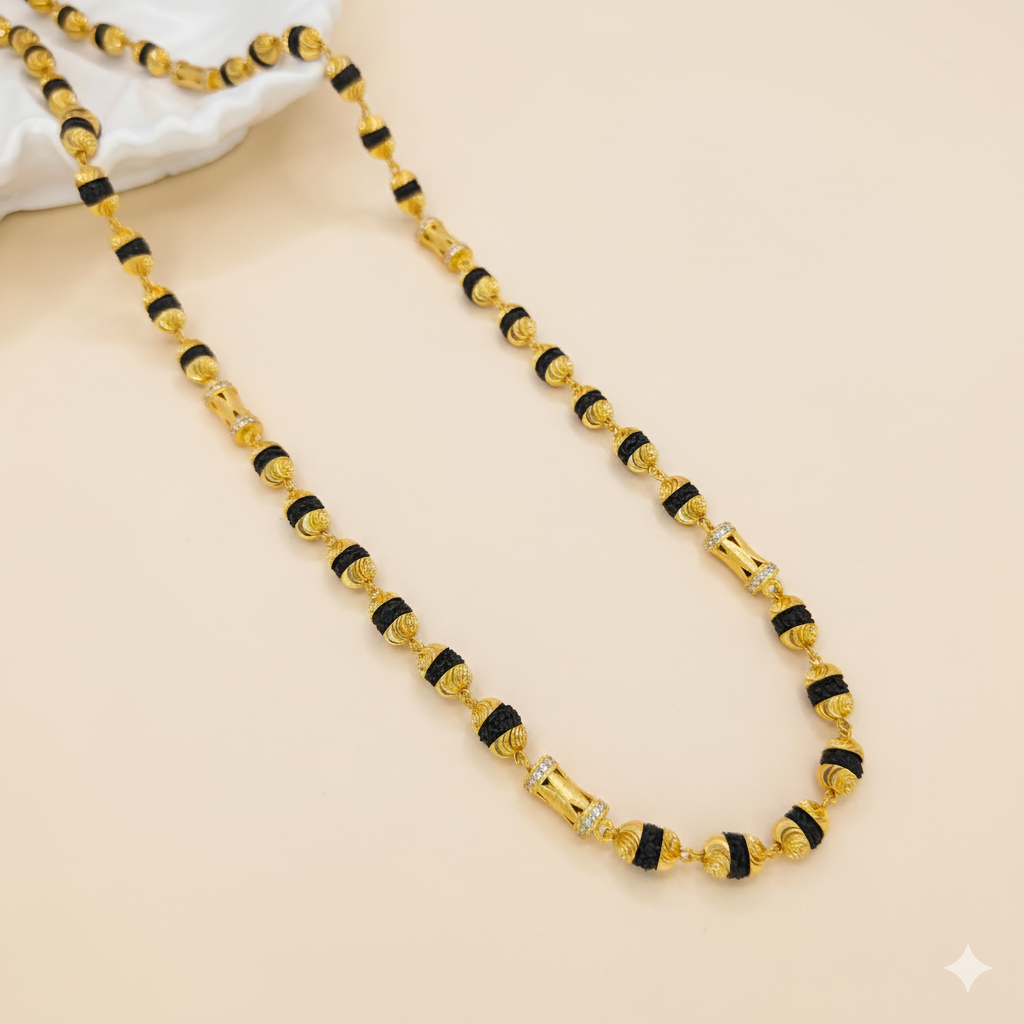 Luxury Gold Finish Diamond Rudraksha Mala lifestylebysparsh.in