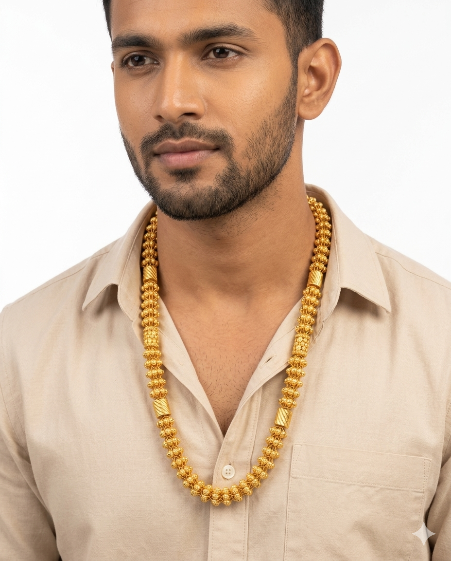 Men's Heavy Designer Diamond Chain | 1 Gram Gold Plated | 24 Inch