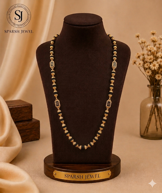 1 Gram Gold Plated Exclusive Rudraksha Mala – Premium Spiritual Jewelry | SJ-RM-004