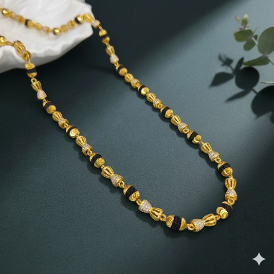 Stylish Gold Plated Rudraksha Mala For Men lifestylebysparsh.in