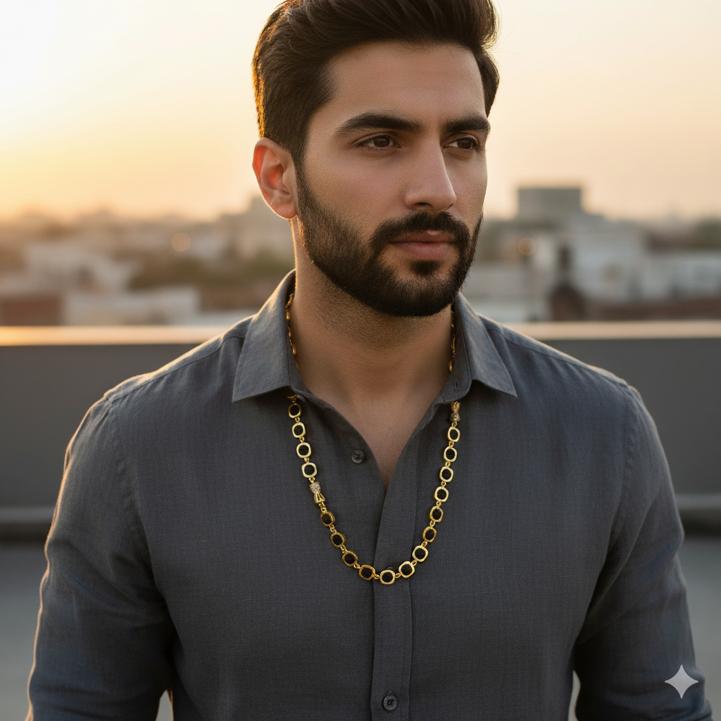 Classical Square Diamond Beads Rudraksha Mala lifestylebysparsh.in