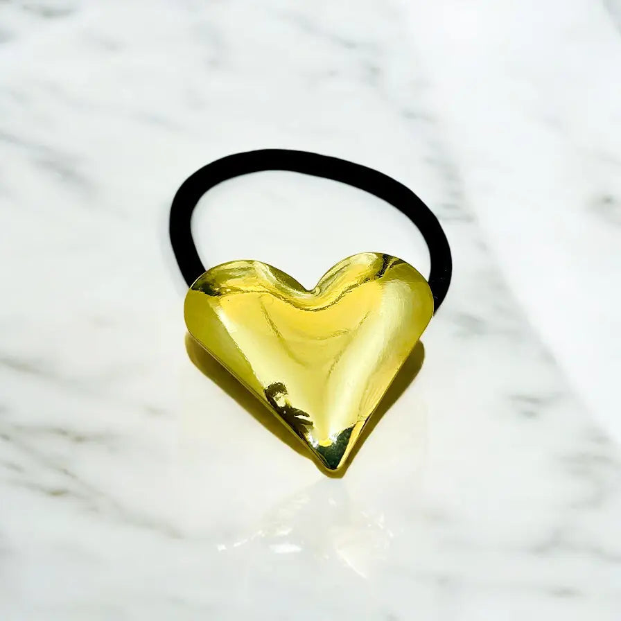 "💖 Buy Glossy Gold Heart Hair Tie | Sparsh Jewel - Elegant & Stylish Accessories ✨" lifestylebysparsh.in