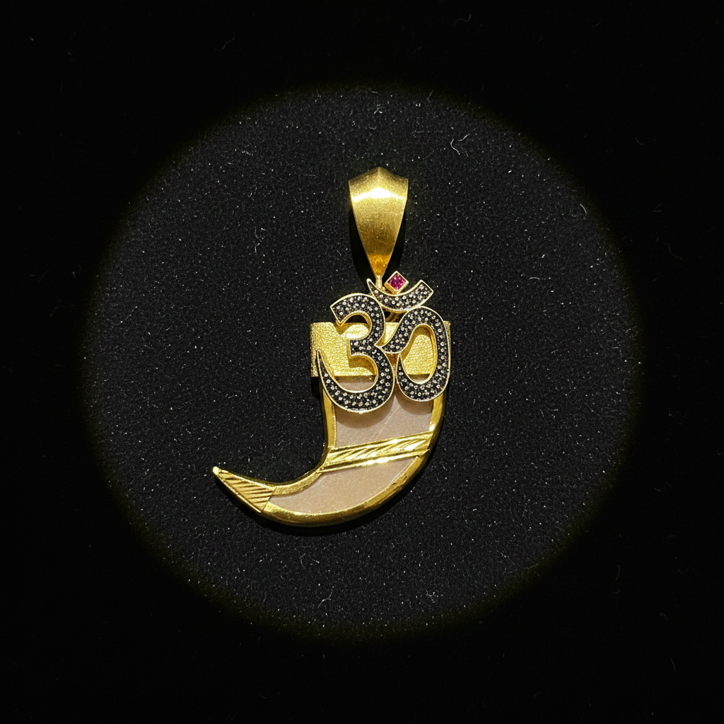 Gold Plated Om Tiger Claw Pendant for Men – SJ-PD-02