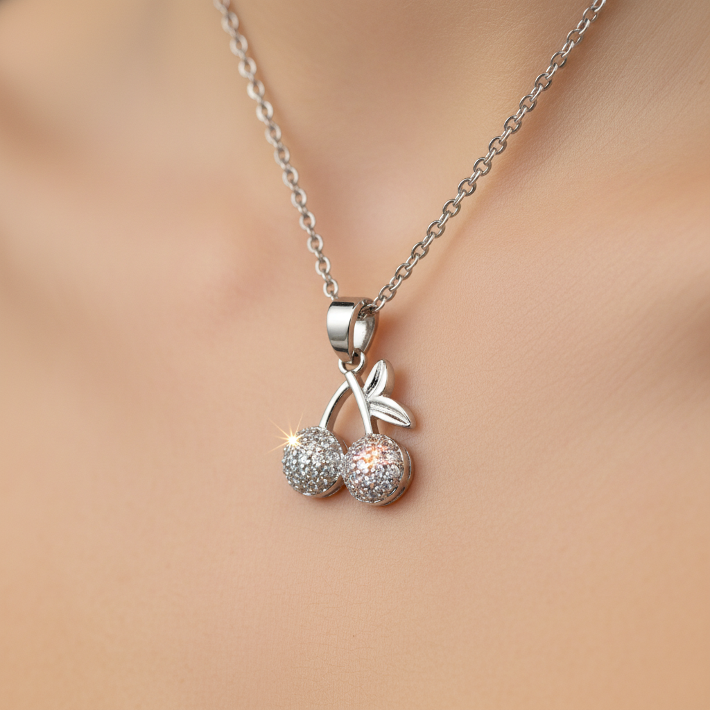 Cherry pendant - macro detail