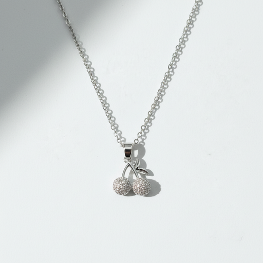 Cherry pendant - white background with shadow