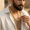 Men's Heavy Gold Cuban Link Chain | 1 Gram Gold Plated | SJ-CH-001
