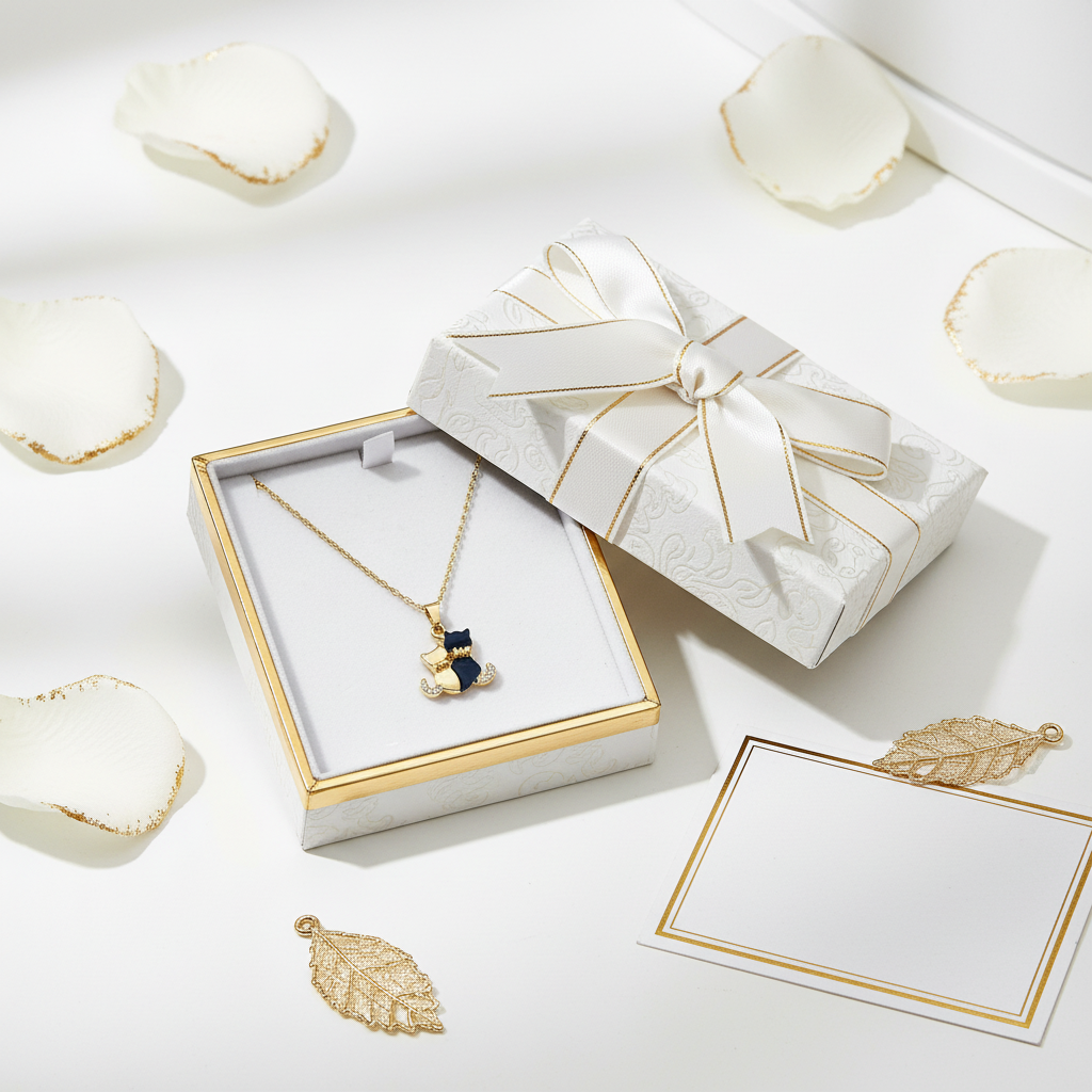 Necklace in elegant gift packaging