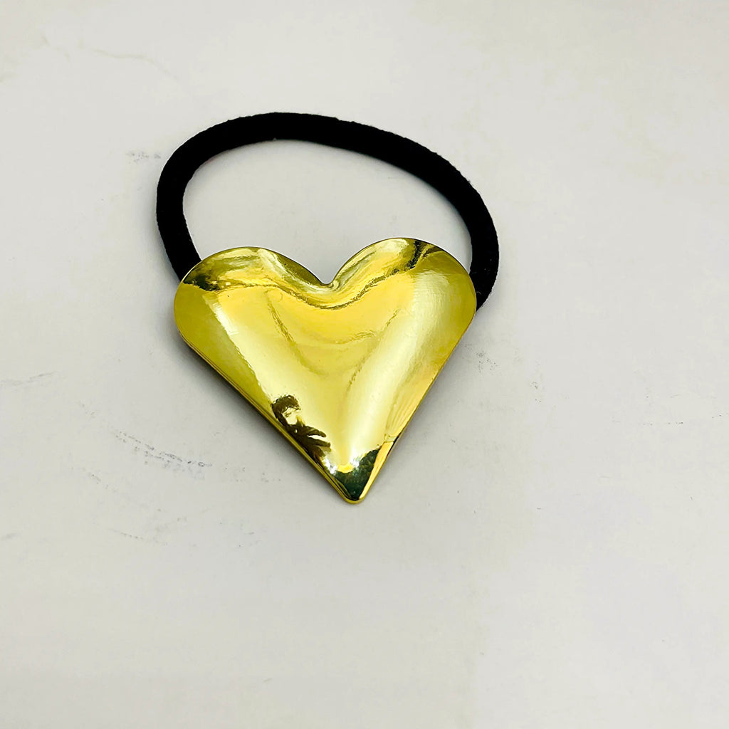 "💖 Buy Glossy Gold Heart Hair Tie | Sparsh Jewel - Elegant & Stylish Accessories ✨" lifestylebysparsh.in