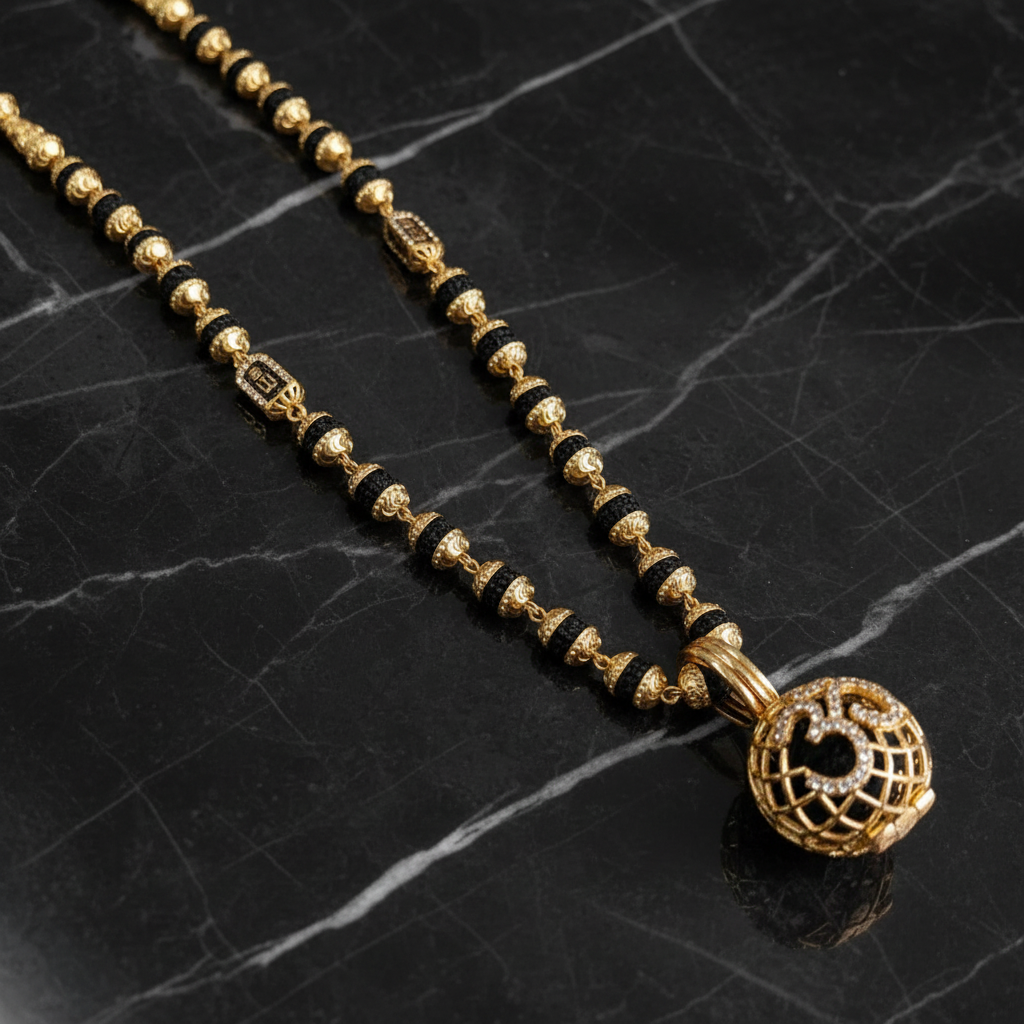 Rudraksha Mala - Marble Background