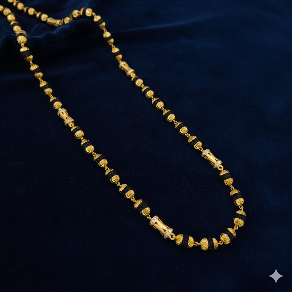 Rudraksha Mala on Navy Velvet