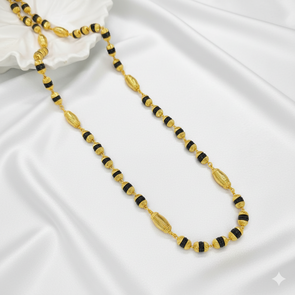 Rudraksha Mala - White Silk