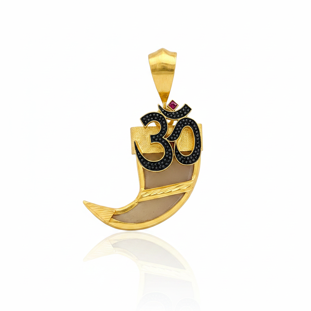Gold Plated Om Tiger Claw Pendant for Men – SJ-PD-02